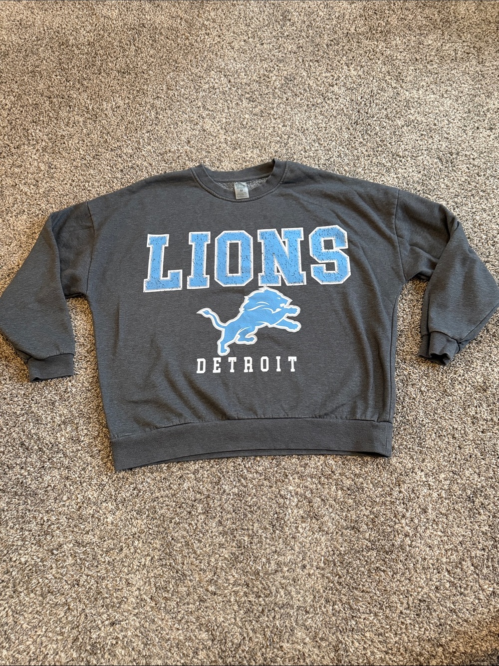 Game Day Couture Detroit Lions Crew Neck Sweatshirt Size Medium